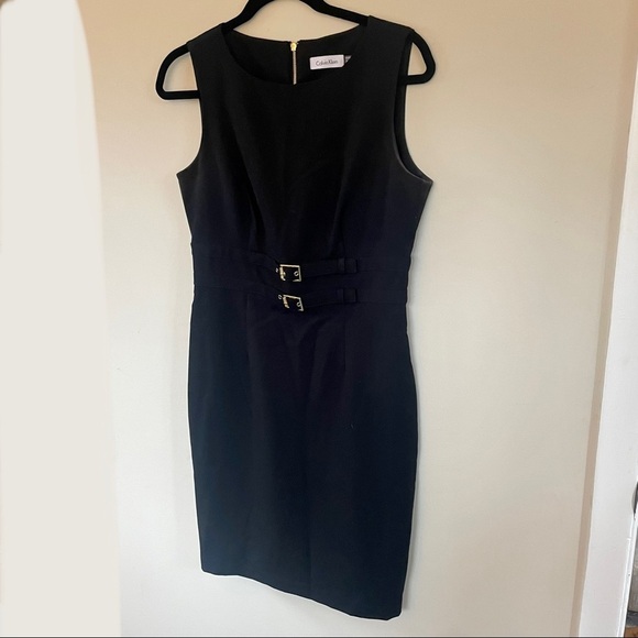 Calvin Klein Double Buckle Sheath Dress - Picture 6 of 7